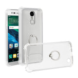 Reiko LG Fortune/ Phoenix 3/ Aristo Transparent Air Cushion Protector Bumper Case with Ring Holder in Clear | MaxStrata