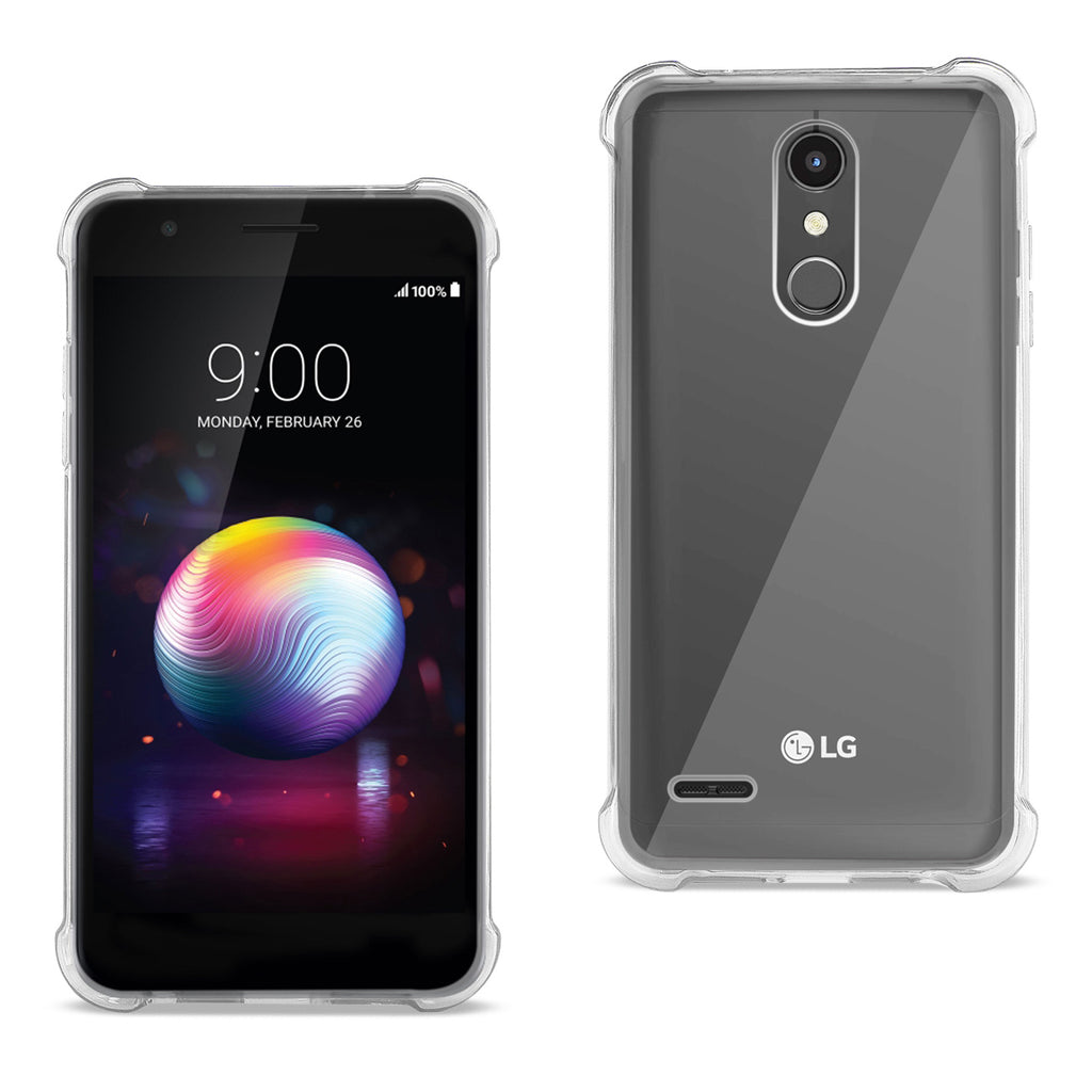 Reiko LG K30 Clear Bumper Case with Air Cushion Protection in Clear | MaxStrata