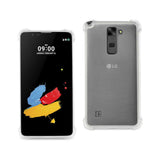 Reiko LG Stylus 2 Clear Bumper Case with Air Cushion Protection in Clear | MaxStrata