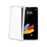 Reiko LG Stylus 2 Clear Bumper Case with Air Cushion Protection in Clear | MaxStrata