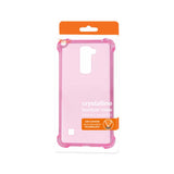 Reiko LG Stylus 2 Clear Bumper Case with Air Cushion Protection in Clear Hot Pink | MaxStrata