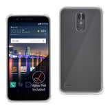 Reiko LG Stylo 3 Stylus 3 Clear Bumper Case with Air Cushion Protection in Clear | MaxStrata
