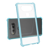 Reiko LG V20 5.7 Inches Clear Bumper Case with Air Cushion Protection in Clear Navy | MaxStrata