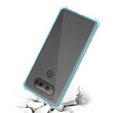 Reiko LG V20 5.7 Inches Clear Bumper Case with Air Cushion Protection in Clear Navy | MaxStrata