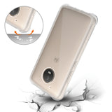 Reiko Motorola Moto E4 Active Clear Bumper Case with Air Cushion Protection in Clear | MaxStrata