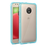 Reiko Motorola Moto E4 Active Clear Bumper Case with Air Cushion Protection in Clear Navy | MaxStrata