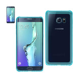 Reiko Samsung Galaxy S6 Edge Plus Clear Bumper Case with Air Cushion Protection in Clear Navy | MaxStrata