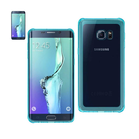 Reiko Samsung Galaxy S6 Edge Plus Clear Bumper Case with Air Cushion Protection in Clear Navy | MaxStrata