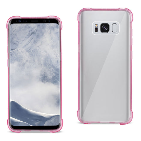 Reiko Samsung Galaxy S8 Edge /S8+ /S8+/ S8 Plus Clear Bumper Case with Air Cushion Protection in Clear Hot Pink | MaxStrata