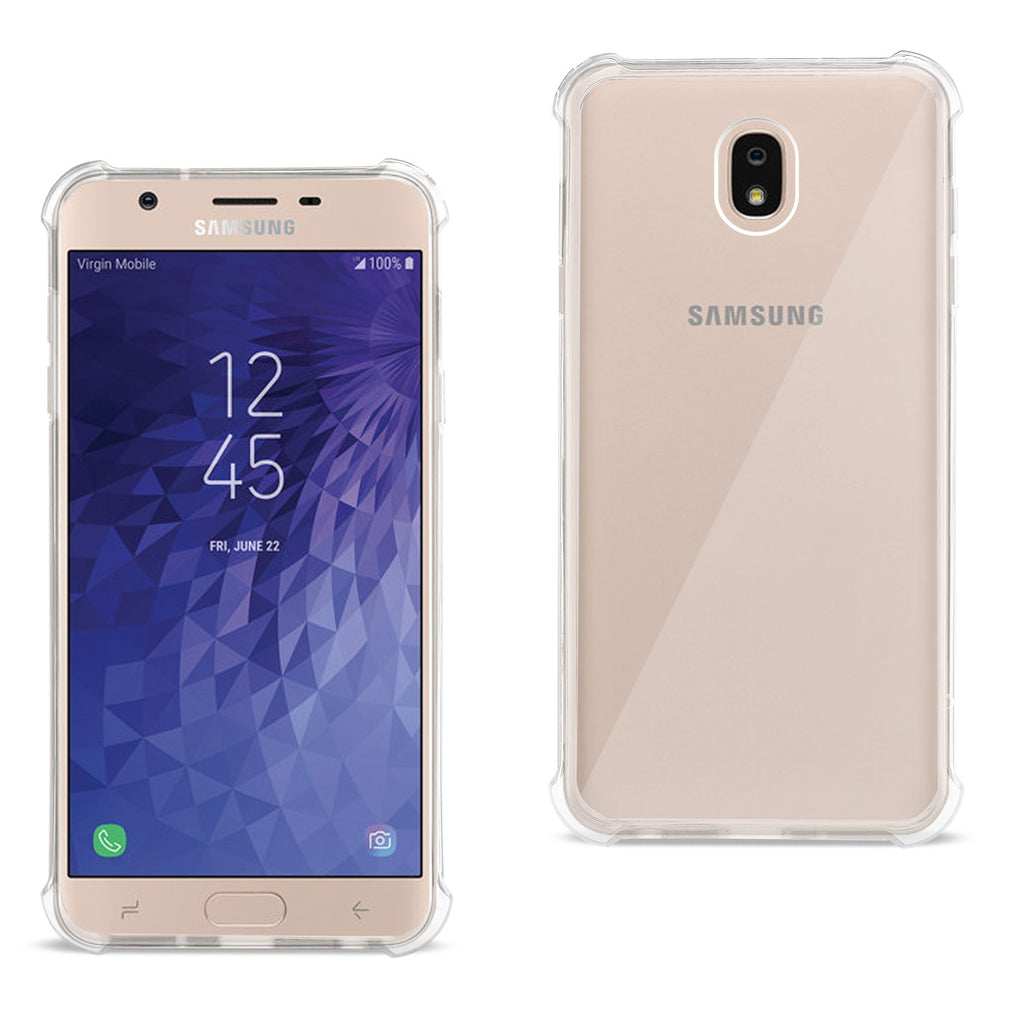 Reiko Samsung J7 (2018) Clear Bumper Case with Air Cushion Protection in Clear | MaxStrata