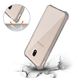 Reiko Samsung J7 (2018) Clear Bumper Case with Air Cushion Protection in Clear Black | MaxStrata