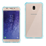 Reiko Samsung J7 (2018) Clear Bumper Case with Air Cushion Protection in Clear Navy | MaxStrata