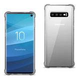 Reiko Samsung Galaxy S10 Clear Bumper Case with Air Cushion Protection in Clear Black | MaxStrata