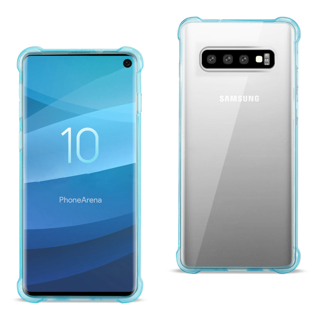 Reiko Samsung Galaxy S10 Clear Bumper Case with Air Cushion Protection in Clear Navy | MaxStrata