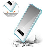 Reiko Samsung Galaxy S10 Clear Bumper Case with Air Cushion Protection in Clear Navy | MaxStrata