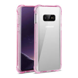 Reiko Samsung Galaxy S10 Lite (S10E) Clear Bumper Case with Air Cushion Protection in Clear Hot Pink | MaxStrata