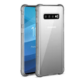 Reiko Samsung Galaxy S10 Plus Clear Bumper Case with Air Cushion Protection in Clear Black | MaxStrata