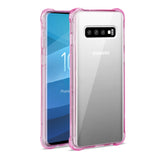 Reiko Samsung Galaxy S10 Plus Clear Bumper Case with Air Cushion Protection in Clear Hot Pink | MaxStrata