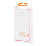 Reiko Samsung Galaxy S10 Plus Clear Bumper Case with Air Cushion Protection in Clear Hot Pink | MaxStrata