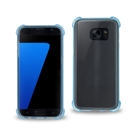 Reiko Samsung Galaxy S7 Clear Bumper Case with Air Cushion Protection in Clear Navy | MaxStrata