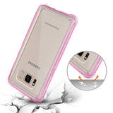 Reiko Samsung Galaxy S8 Active Clear Bumper Case with Air Cushion Protection in Clear Hot Pink | MaxStrata