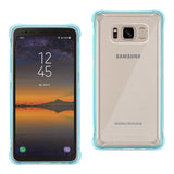 Reiko Samsung Galaxy S8 Active Clear Bumper Case with Air Cushion Protection in Clear Navy | MaxStrata