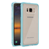 Reiko Samsung Galaxy S8 Active Clear Bumper Case with Air Cushion Protection in Clear Navy | MaxStrata