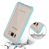 Reiko Samsung Galaxy S8 Active Clear Bumper Case with Air Cushion Protection in Clear Navy | MaxStrata
