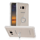 Reiko Samsung Galaxy S8 Active Transparent Air Cushion Protector Bumper Case with Ring Holder in Clear | MaxStrata