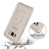 Reiko Samsung Galaxy S8 Active Transparent Air Cushion Protector Bumper Case with Ring Holder in Clear | MaxStrata