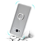 Reiko Samsung Galaxy S8 Transparent Air Cushion Protector Bumper Case with Ring Holder in Clear | MaxStrata