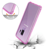 Reiko Samsung Galaxy S9 Plus Clear Bumper Case with Air Cushion Protection in Clear Hot Pink | MaxStrata