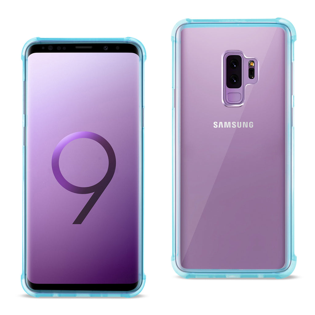 Reiko Samsung Galaxy S9 Plus Clear Bumper Case with Air Cushion Protection in Clear Navy | MaxStrata