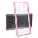 Reiko ZTE Grand X4 Clear Bumper Case with Air Cushion Protection in Clear Hot Pink | MaxStrata