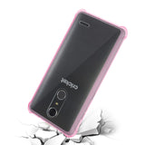 Reiko ZTE Grand X4 Clear Bumper Case with Air Cushion Protection in Clear Hot Pink | MaxStrata