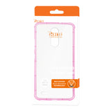 Reiko ZTE Max XL/ N9560 Clear Bumper Case with Air Cushion Protection in Clear Hot Pink | MaxStrata
