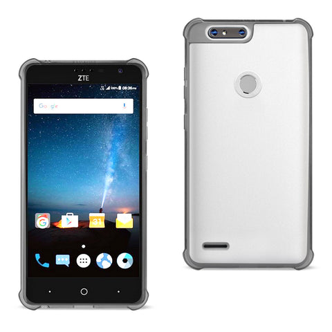 Reiko ZTE Blade Z Max/Z982/ZTE Sequoia Clear Bumper Case with Air Cushion Protection in Clear Black | MaxStrata