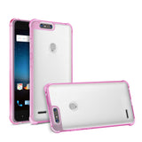 Reiko ZTE Blade Z Max/Z982/ZTE Sequoia Clear Bumper Case with Air Cushion Protection in Clear Hot Pink | MaxStrata