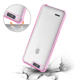 Reiko ZTE Blade Z Max/Z982/ZTE Sequoia Clear Bumper Case with Air Cushion Protection in Clear Hot Pink | MaxStrata