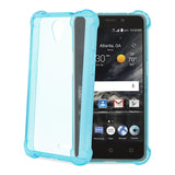 Reiko ZTE Maven 2/ Chapel (Z831) Clear Bumper Case with Air Cushion Protection in Clear Navy | MaxStrata