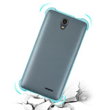 Reiko ZTE Maven 2/ Chapel (Z831) Clear Bumper Case with Air Cushion Protection in Clear Navy | MaxStrata
