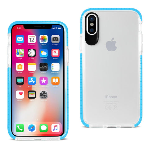 Reiko iPhone X/iPhone XS Soft Transparent TPU Case in Clear Blue | MaxStrata