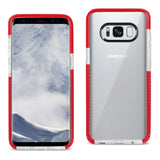 Reiko Samsung Galaxy S8/ SM Soft Transparent TPU Case in Clear Red | MaxStrata