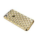 Reiko iPhone 6S Plus Flexible 3D Rhombus Pattern TPU Case with Shiny Frame in Gold | MaxStrata