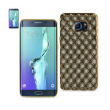 Reiko Samsung Galaxy S6 Edge Plus Flexible 3D Rhombus Pattern TPU Case with Shiny Frame in Black | MaxStrata