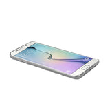 Reiko Samsung Galaxy S6 Edge Plus Flexible 3D Rhombus Pattern TPU Case with Shiny Frame in Clear | MaxStrata