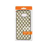 Reiko Samsung Galaxy S6 Edge Plus Flexible 3D Rhombus Pattern TPU Case with Shiny Frame in Clear | MaxStrata