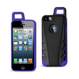 Reiko iPhone 5/5S/SE Dropproof Workout Hybrid Case with Hook in Black Purple | MaxStrata