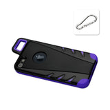 Reiko iPhone 5/5S/SE Dropproof Workout Hybrid Case with Hook in Black Purple | MaxStrata