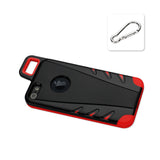 Reiko iPhone 5/5S/SE Dropproof Workout Hybrid Case with Hook in Black Red | MaxStrata